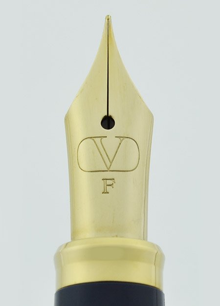 【新品未使用】VALENTINO GARAVANI 万年筆 14Kゴールド Valentino Garavani Fountain Pen - Blue Lacquer, Gold Trim